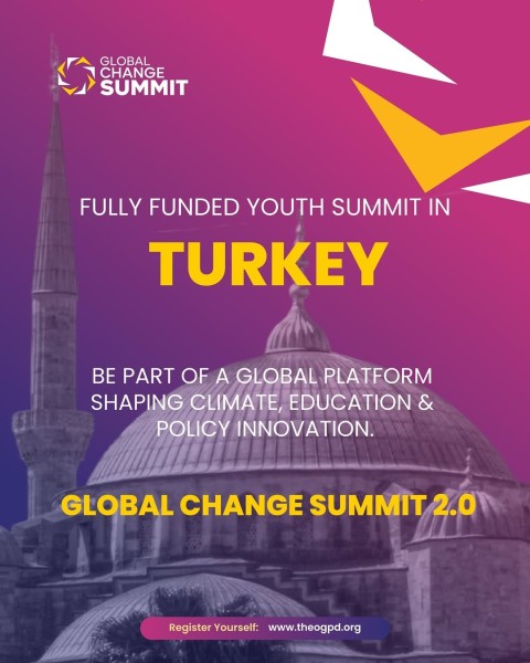 Полностью профинансированный молодежный саммит в Турции 2025 | Global Change Summit