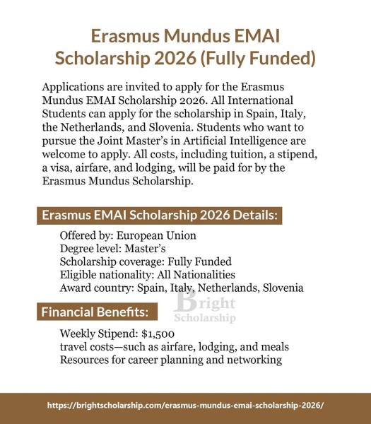 Программа стипендий Erasmus Mundus EMAI 2026