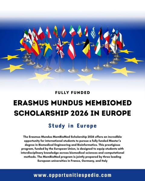 Программа стипендий Erasmus Mundus MemBioMed Scholarship 2026 в Европе