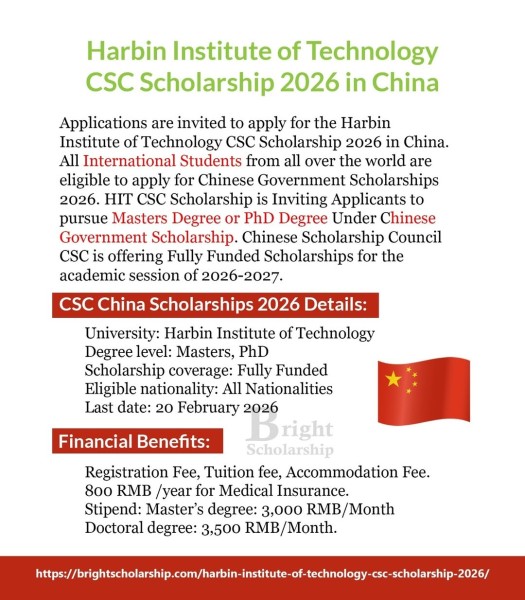 Стипендия Harbin Institute of Technology CSC 2026 в Китае