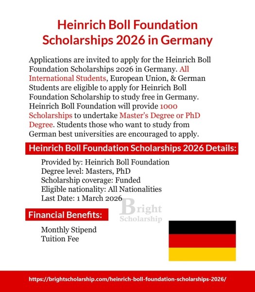 Стипендии Фонда Генриха Болля в 2026 году в Германии (финансируются)