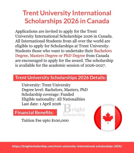 Программа стипендий Trent University International Scholarships 2026 в Канаде