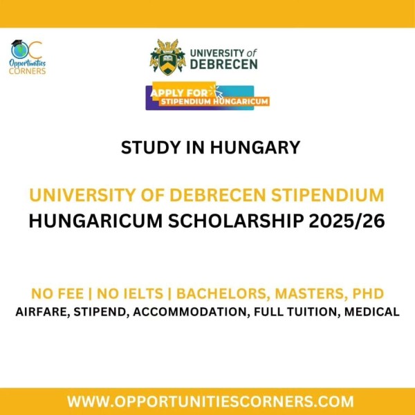 Программа стипендий University of Debrecen Stipendium Hungaricum Scholarship 2026 в Венгрии