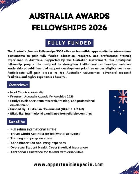 Программа Australia Awards Fellowships 2026 в Австралии