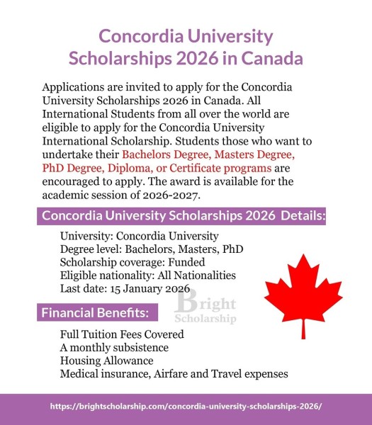 Программа стипендий Concordia University Scholarships 2026 в Канаде
