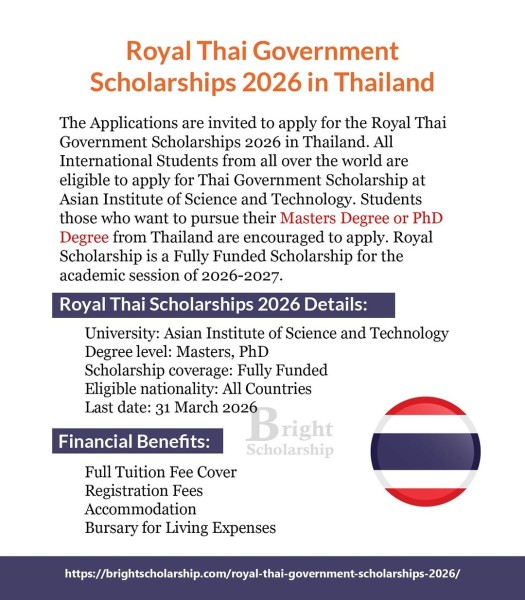 Программа стипендий Royal Thai Government Scholarships 2026 в Тайланде