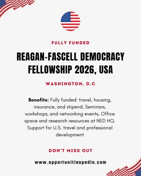 Стипендия Reagan-Fascell Democracy Fellowship 2026 в США | Демократические инициативы