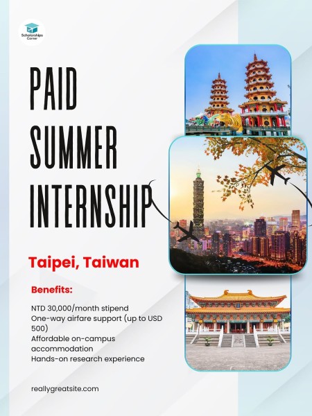 Программа стажировок Paid Summer Research Internship 2026 в Тайване