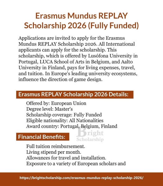 Программа стипендий Erasmus Mundus REPLAY Scholarship 2026 в Европе