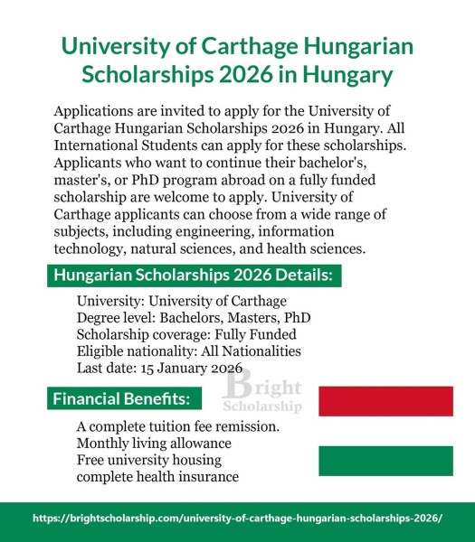 Венгерские стипендии университет Карфаген на 2026 год в Венгрии