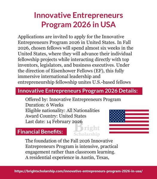 Инновационная программа предпринимателей 2026 года в США | Innovative Entrepreneurs Program 2026 in USA
