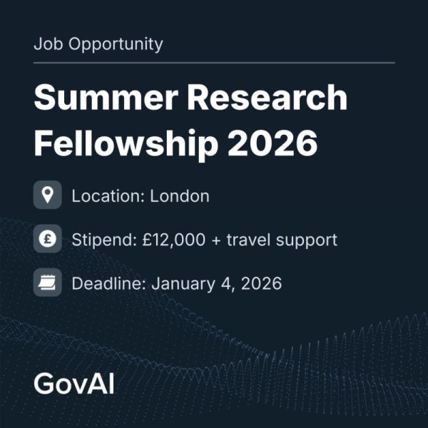 Программа GovAI’s Summer Fellowship 2026