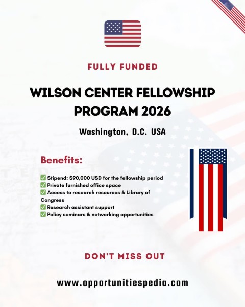 Программа Wilson Center Fellowship Program 2026 в США