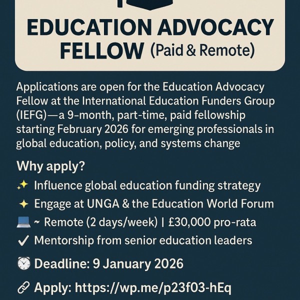 Программа Education Advocacy Fellow 2026