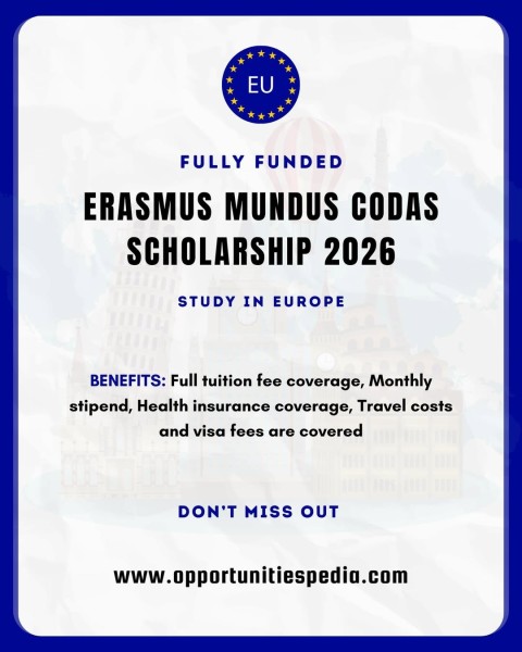 Программа стипендий Erasmus Mundus CoDaS Scholarship 2026 в Европе