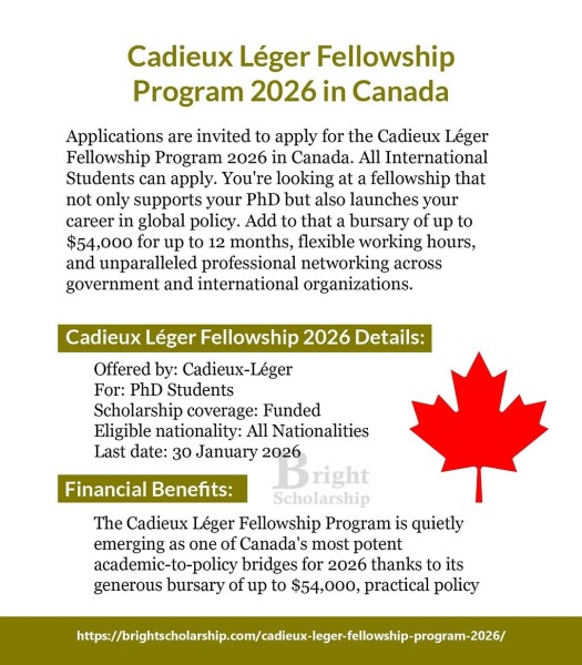 Программа Cadieux Léger Fellowship Program 2026 в Канаде