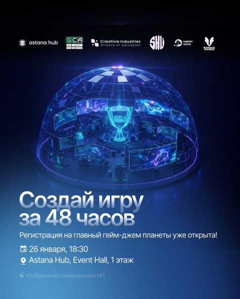 Global Game Jam 2026 в Astana Hub | Создай игру за 48 часов