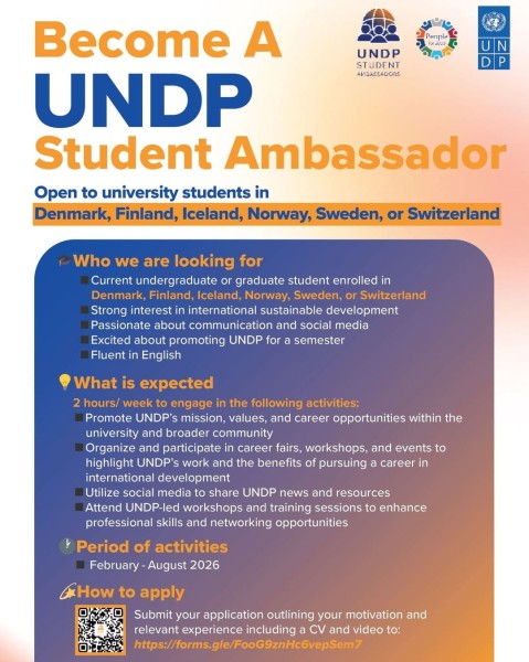 Программа UNDP Student Ambassador Program 2026