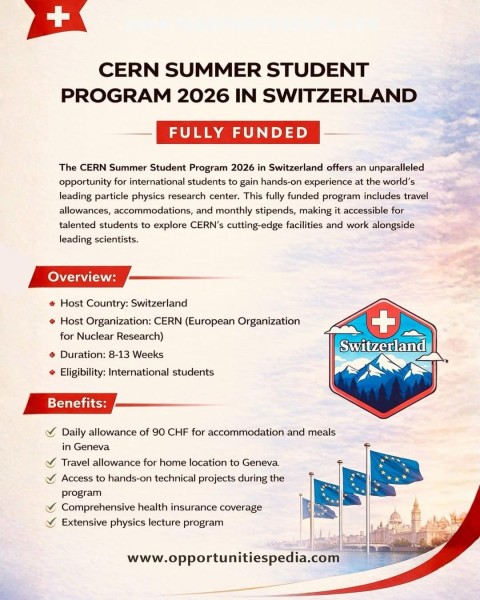 Программа CERN Summer Student Program 2026 в Швейцарии