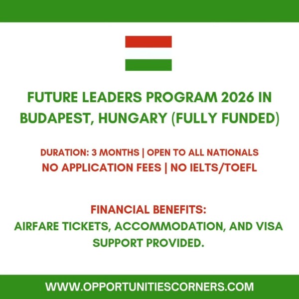Программа Future Leaders 2026 в Венгрии 🇭🇺 — полностью финансируемая
