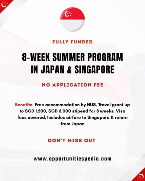 Amgen Scholars Asia 2026: полностью финансируемая летняя научная программа в Сингапуре и Японии