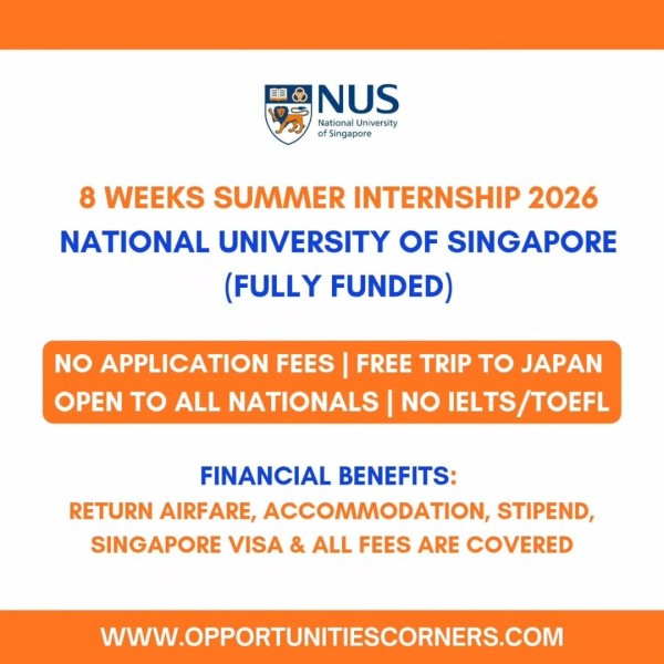 8-недельная Летняя стажировка в Национальном университете Сингапура 2026
