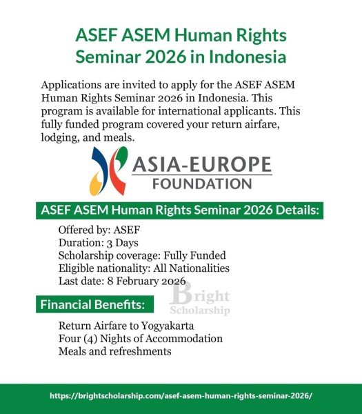 Программа ASEF ASEM Human Rights Seminar 2026 в Индонезии