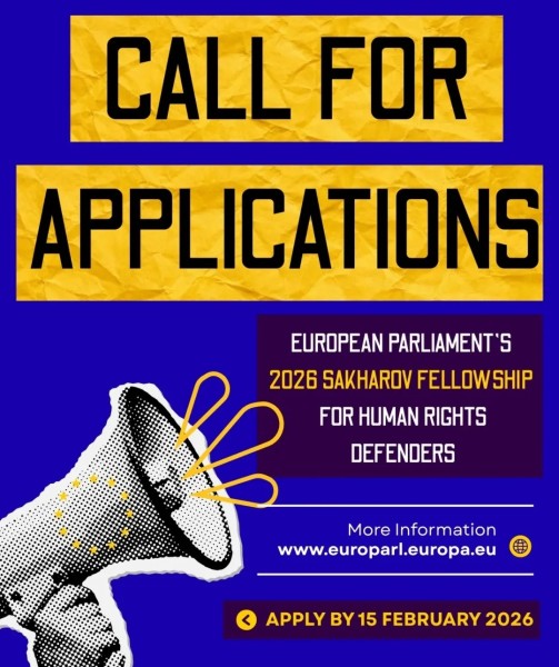 Стипендия Европарламента Сахарова для правозащитников 2026 года | European Parliament's 2026 Sakharov Fellowship for Human Rights Defenders