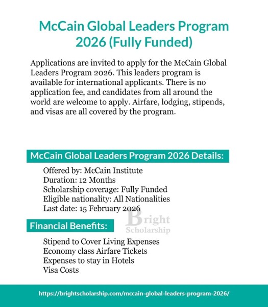 Программа McCain Global Leaders Program 2026