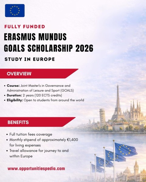 Программа стипендий Erasmus Mundus GOALS Scholarship 2026 в Европе