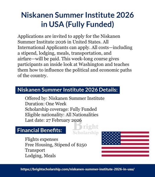 Niskanen Summer Institute 2026 — оплачиваемая летняя программа в США
