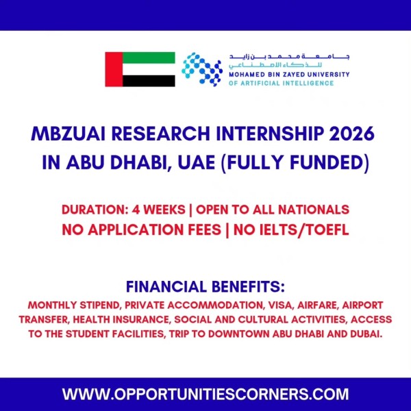 MBZUAI Summer Internship 2026 — оплачиваемая AI-стажировка в ОАЭ