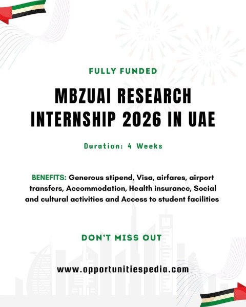 MBZUAI Research Internship 2026 | Оплачиваемая AI-стажировка в ОАЭ