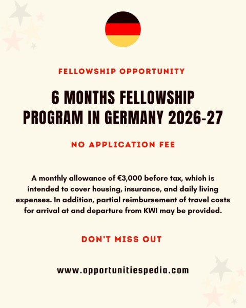 KWI International Fellowship Programme 2026–27 — Международная исследовательская феллоушип-программа / Research Fellowship in Germany