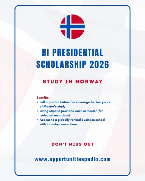 BI Presidential Scholarship 2026 — Президентская стипендия BI | Study in Norway 🇳🇴