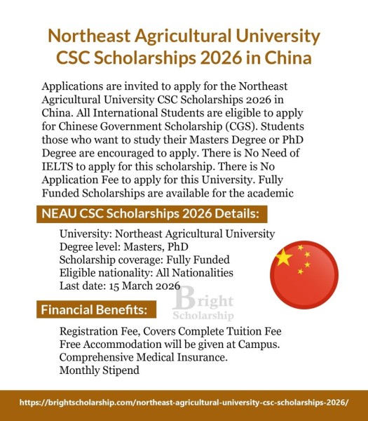 Обучение в Китае бесплатно: CSC Scholarship 2026 — Northeast Agricultural University
