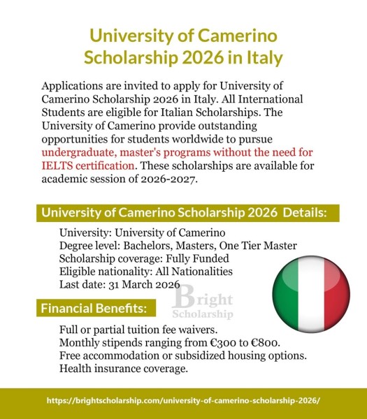🇮🇹 Бесплатное образование в Италии 2026 / Fully Funded Study in Italy — Camerino University