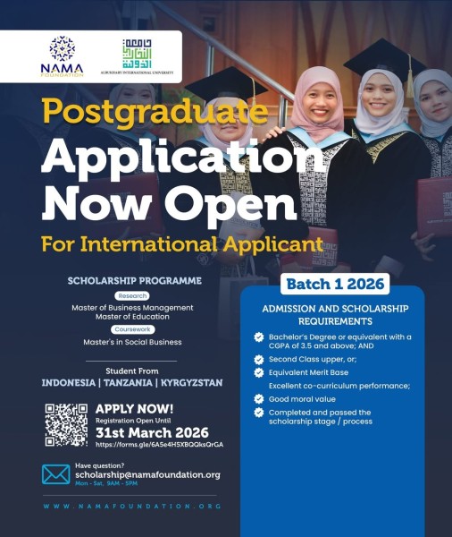 Программа стипендий для студентов из Индонезии, Танзании и Кыргызстана от Фонда "Nama"