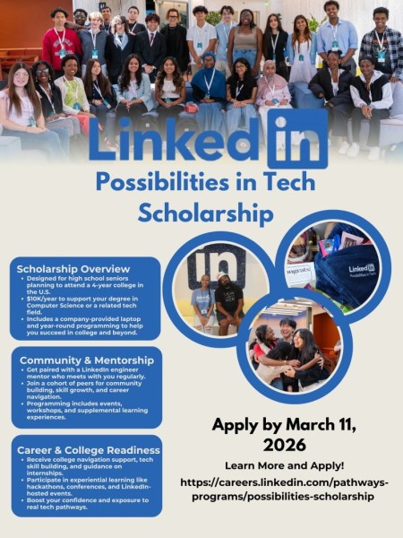 Программа стипендий LinkedIn Possibilities in Tech Scholarship 2026 в США