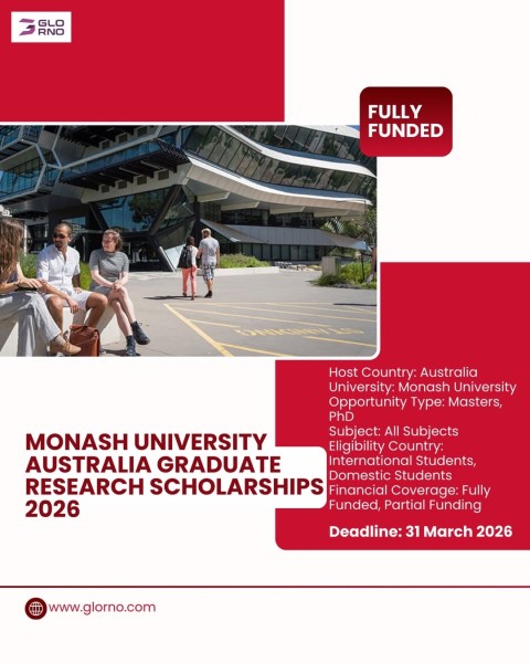 «Global Research Launch 2026» — Полностью финансируемая стипендия Monash University в Австралии 🇦🇺