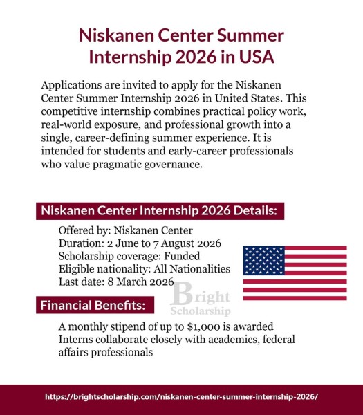 Niskanen Center Summer Internship 2026: оплачиваемая стажировка в США для студентов со всего мира