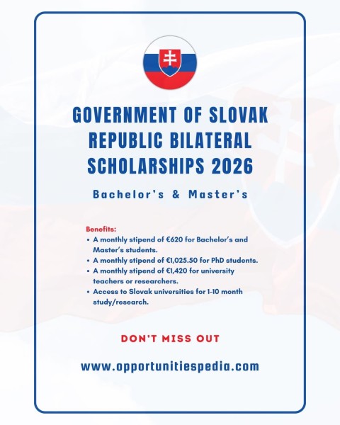 Government of the Slovak Republic Bilateral Scholarships 2026: обучение в Европе с государственной поддержкой