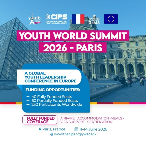 Youth World Summit 2026 в Париже: глобальная платформа для молодых лидеров с финансированием участия