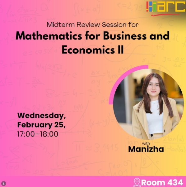 Промежуточное занятие по подготовке к экзамену Математика для бизнеса и экономики II