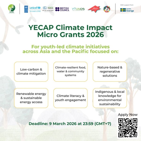 YECAP Climate Impact Micro Grants 2026 — микрогранты для климатических инициатив