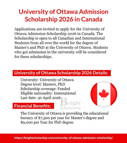Программа стипендий University of Ottawa Admission Scholarship 2026 в Канаде