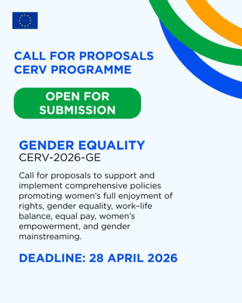 Программа грантов CERV-2026 Gender Equality Grants