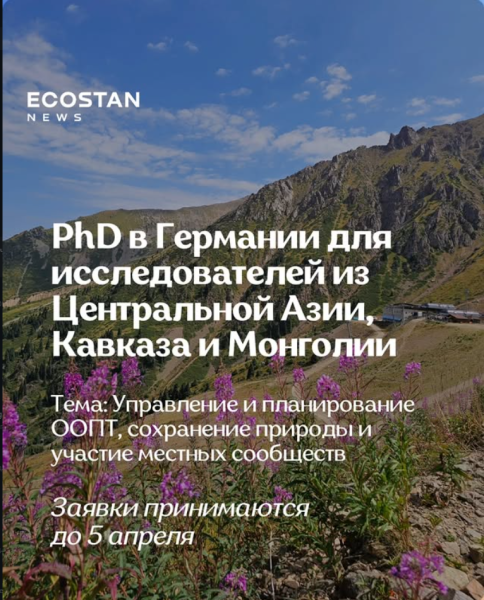 Конкурс на полностью финансируемую DAAD-стипендию на PhD по теме: Protected and Conserved Area management and planning, nature conservation and local participation