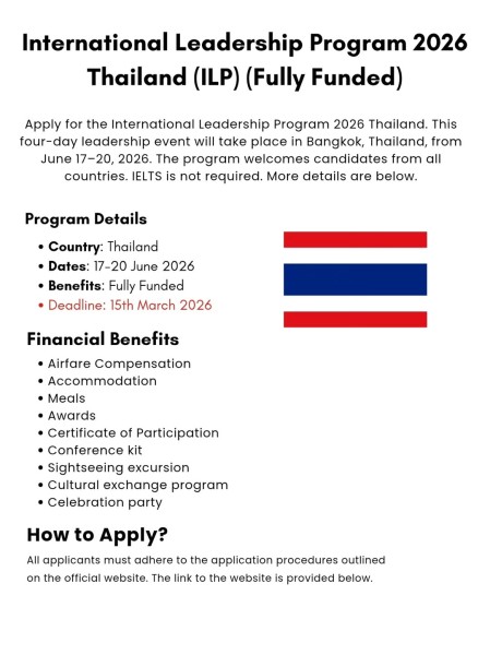 Программа лидерства International Leadership Program 2026 в Тайланде