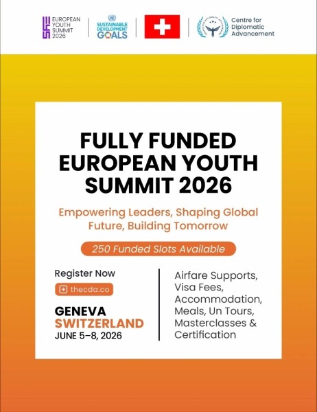 European Youth Summit 2026 в Женеве (250 стипендий)